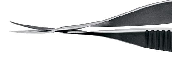 TMS122 Vannas Scissors Curved - Titan Medical Instruments