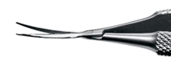 TMS124 Vannas Scissors Curved - Titan Medical Instruments